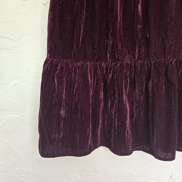Dear John Velvet Plum Purple Tiered Dress - Picture 5 of 10
